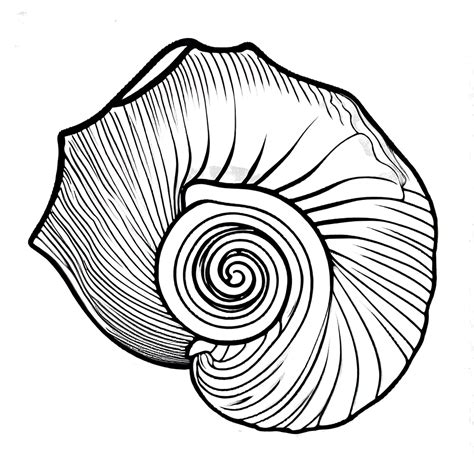 Image result for Conch Shell Drawing