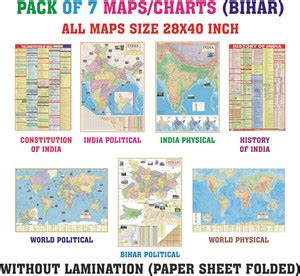 MAPS FOR UPSC (PACK OF 7) BIHAR POLITICAL, INDIAN CONSTITUTION, INDIAN ...