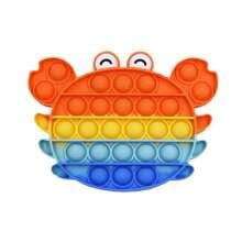 1-2pcs Crab Pop Fidget Sensory Toys, Silicone Anxiety Stress Popper Toy ...