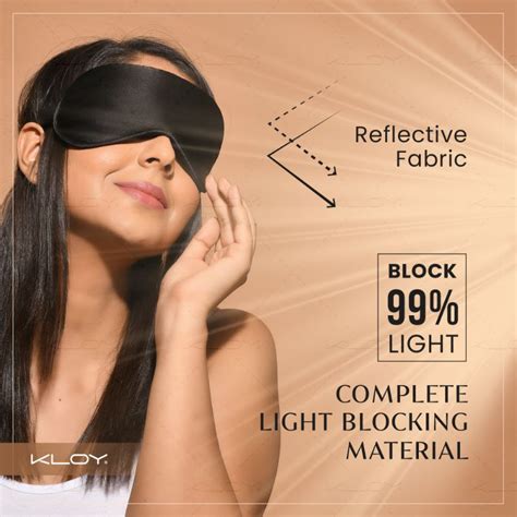 Buy KLOY 100% Mulberry Silk Sleep Eye Mask - Black Online