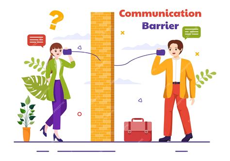 Premium Vector | Communication barrier illustration with bad ...