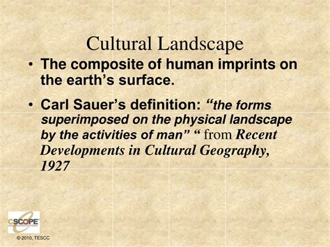 Cultural Landscape Definition Geography - They are part of our ...