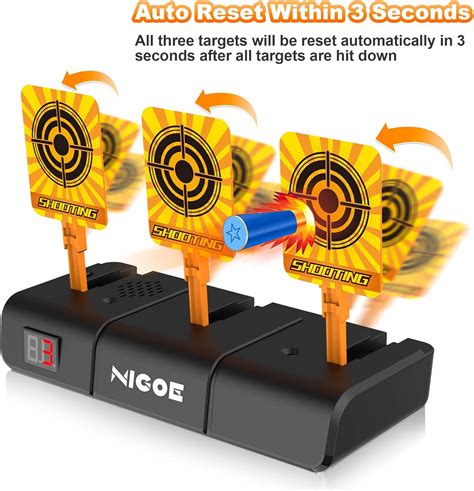Buy NIGOE Digital Shooting Targets with 3 Targets, Auto Reset ...