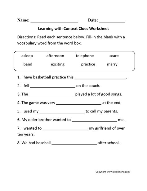 Context Clues Worksheets 3Rd Grade — db-excel.com