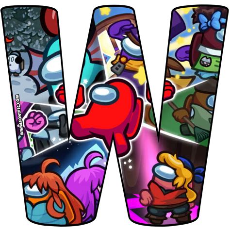Among Us Letter W - FontPic.com