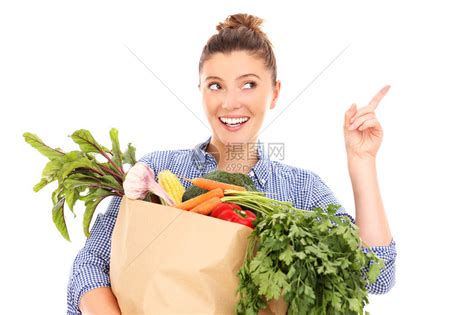 幸福女人购买蔬菜高清图片下载-正版图片503279188-摄图网