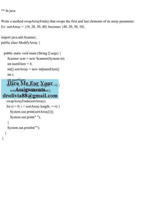 Image result for Swapping an Array Integers in Java