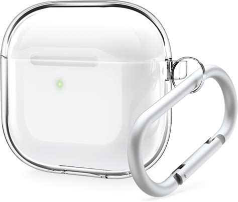 Amazon.co.jp: 【elago】 AirPods 4 対応 ケース 透明 クリア カバー カラビナ 付き 落下防止 ワイヤレス充電 ...