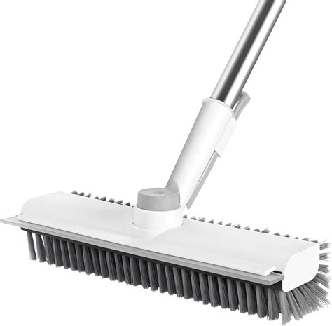 Amazon.com: Floor Scrub Brush with Long Handle, 3 in 1 Scrape and ...