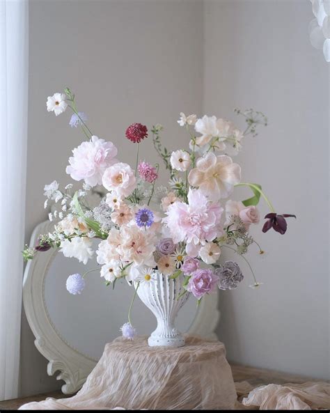 DIY Floral Arrangement in a White Vase