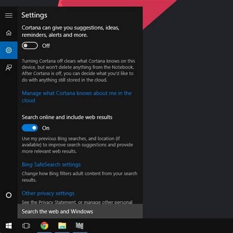Image result for Disable Web Search