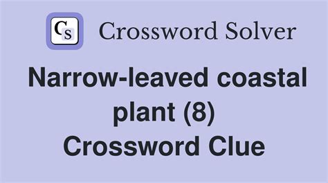 Narrow-leaved coastal plant (8) - Crossword Clue Answers - Crossword Solver