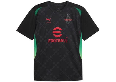 OFF-WHITE X PUMA AC MILAN PRE-MATCH S/S JERSEY