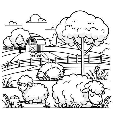 Farm Animal Coloring Pages For Children - Day Dream Colors