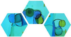 Art Amori Modern Art 3 Piece Hexagon MDF Painting Digital Reprint 17 ...