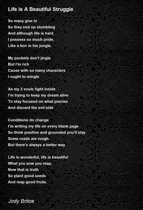 Poems About Life And Struggles