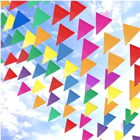 Party Perfection: Preetus Triangle Paper Flag Hand Made Pennant Bunting ...