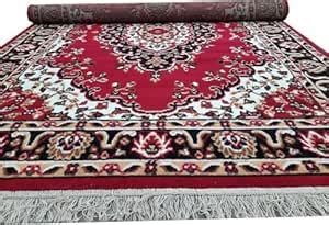 Buy Sifa Carpet Anti Skid Floral Polyster Rectangular Carpet (6X8 Feet ...