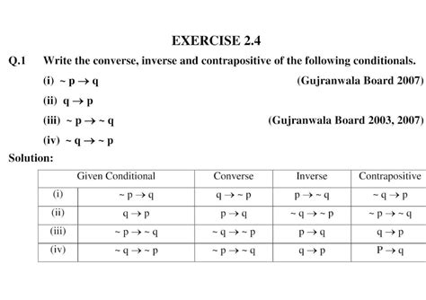 SOLUTION: Mathematics Converse Inverse and Contrapositive of following ...