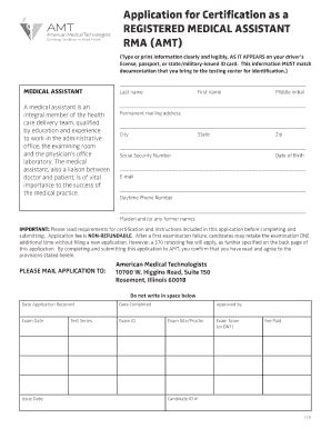 Rma exam application fillable form - Fill Out, Sign & Share Online ...