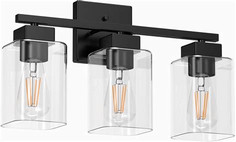 Espird Modern Bathroom Vanity Light, 3 Light Black Bathroom Vanity ...