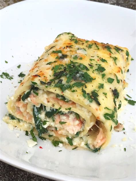 Salmon Alfredo Lasagna Rolls With Spinach at Jake Spragg blog