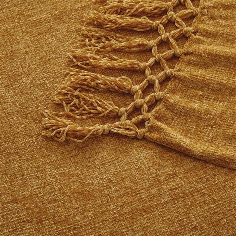 Susanna Yellow Chenille Polyester 50 in. x 60 in. India | Ubuy