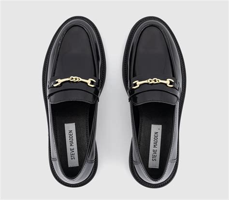Steve Madden Huddles Loafers Black - Flat Shoes for Women