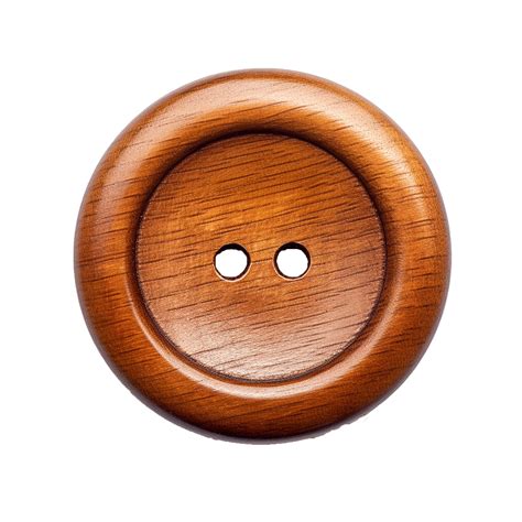 AI generated Round wooden button png isolated on transparent background ...