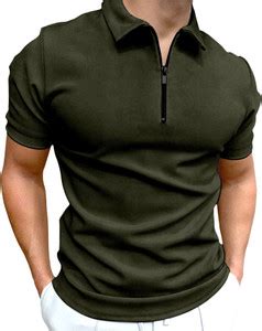 FTX Solid Men Polo Neck Dark Green T-Shirt - Buy FTX Solid Men Polo ...