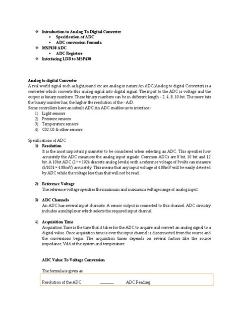 Image result for ADC Conversion Equation