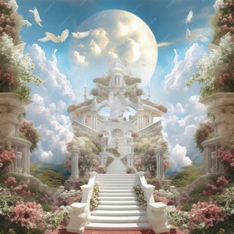 Paradise in heaven religion bible god jesus christ afterlife and angels | Premium AI-generated image