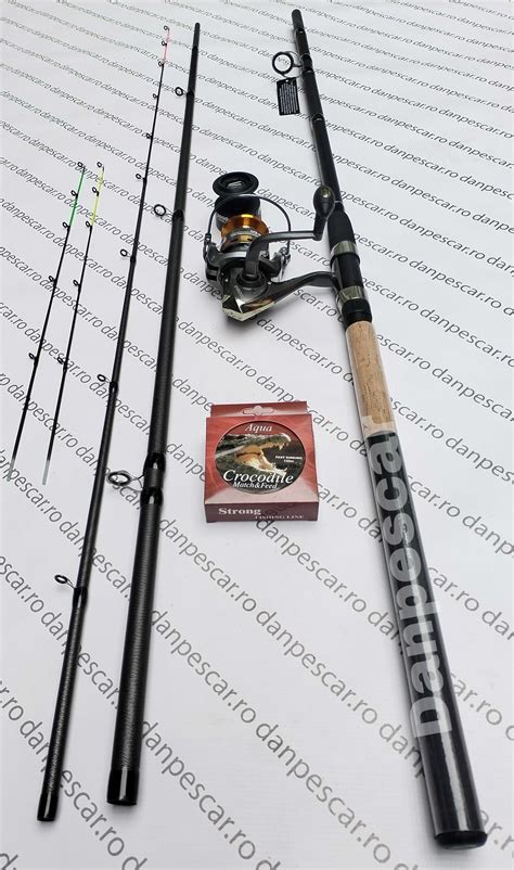 SET FEEDER PRO FL Lanseta Black Panther 3,60m + EFB5000 si 150m fir ...