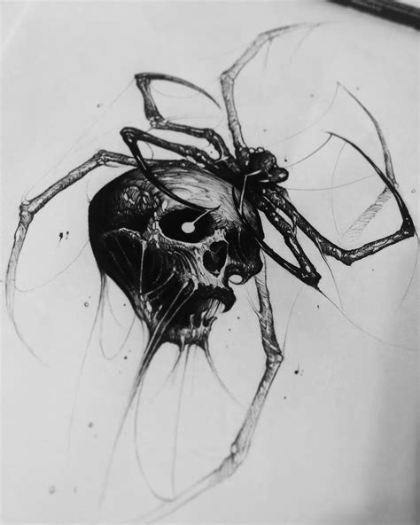 Horror Drawing Spider at Lorenzo Wendy blog