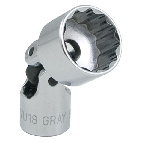 1/4" Dr. 10 Piece 12 Point Standard SAE Universal Joint Socket Set ...