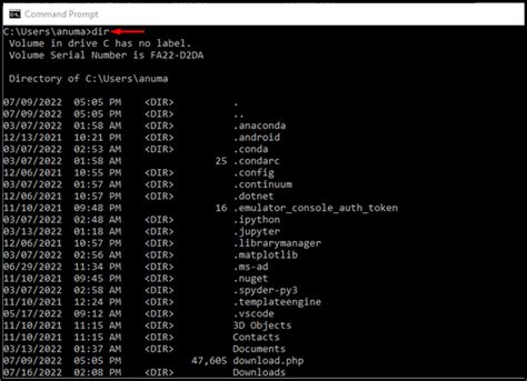 Image result for Command-Prompt List Files Atributes Author