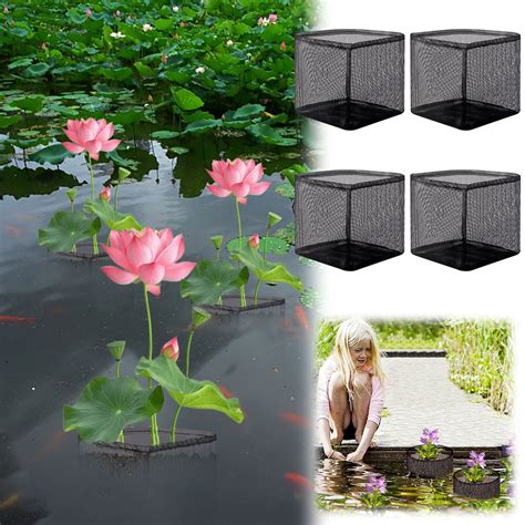 4 Pcs Aquatic Pond Planting Bags, Reusable Mesh Water Garden Pond Plant ...