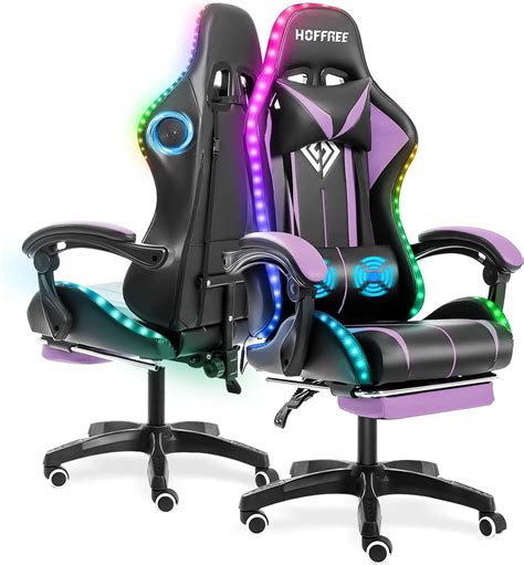 Amazon.com: Gaming Chair with Bluetooth Speakers and LED RGB Lights ...