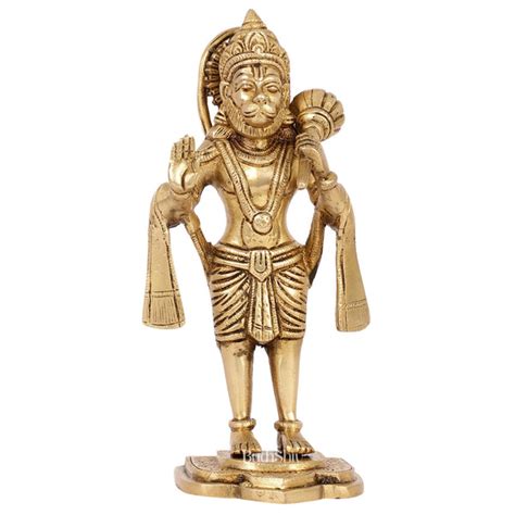 Buy Handcrafted Brass Lord Hanuman Statue in Blessing Mudra - 8.5 ...
