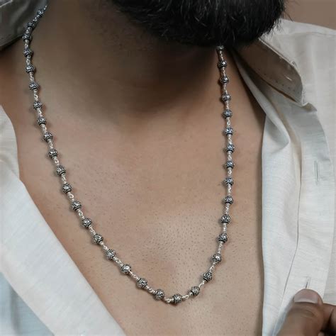 Silver Mala (Om Beads) – Prinjal Jewels