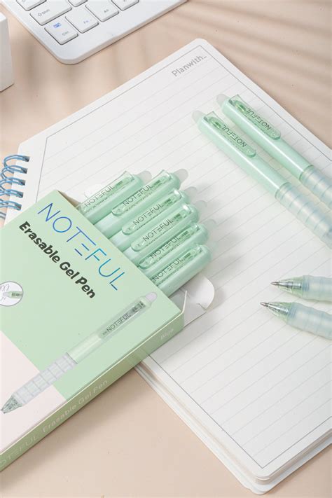 Noteful Erasable Gel Pen Set – 0.7mm Bullet Tip | Smooth Writing & Eas