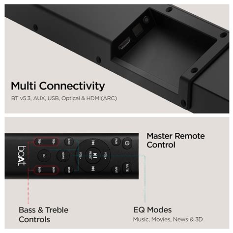 boAt Aavante Bar 1550 Pro - 160 Watt RMS 2.1 Channel Soundbar