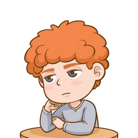 Ilustración de dibujos animados aburrido dibujado a mano | Vector Gratis