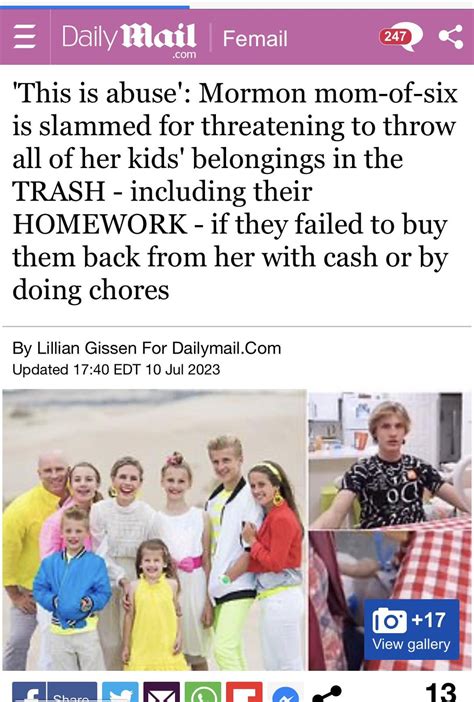 Is this LDS mom abusive to her children? or merely instilling the value of work? : r/mormon