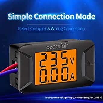 LCD Digital Ammeter Voltmeter AC 100A 400V Pzem-026 Multi Function ...