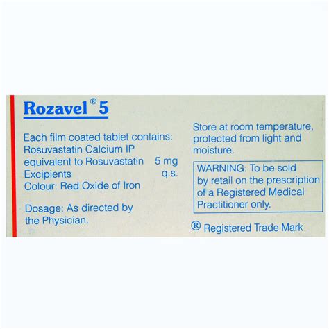 Rozavel 5 Tablet | Uses, Side Effects, Price | Apollo Pharmacy