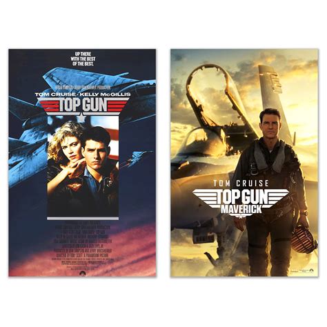 Buy Top Maverick & Top 1986 Movie Prints - Set of 2 Collectors Wall Art ...