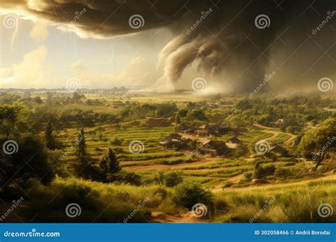 Nature S Alchemy: Tornado Born from Fertile Soil. Stock Illustration - Illustration of closeup ...