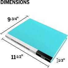 Dunwell Binder With Plastic Sleeves 12-Pocket (6 Pack, Aqua ...