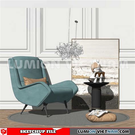 250126. Arm Chair Sketchup 3D Models